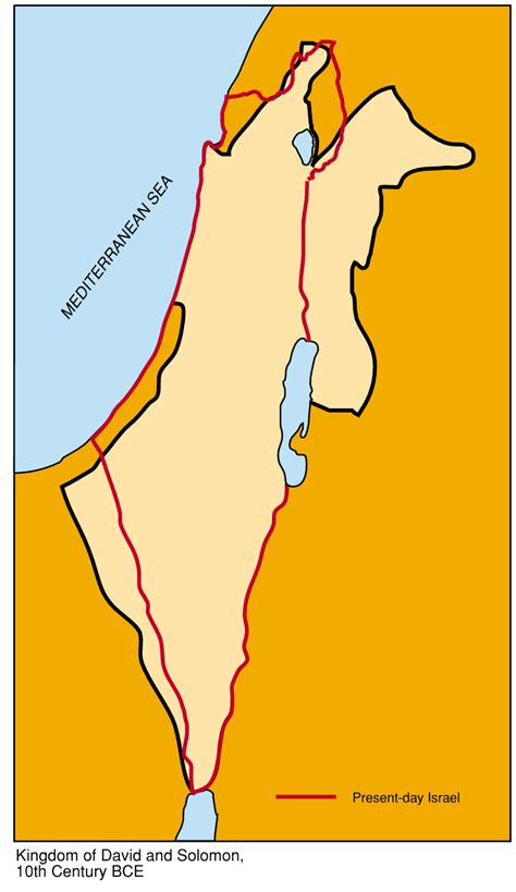 Map Of The Kingdom Of David And Solomon