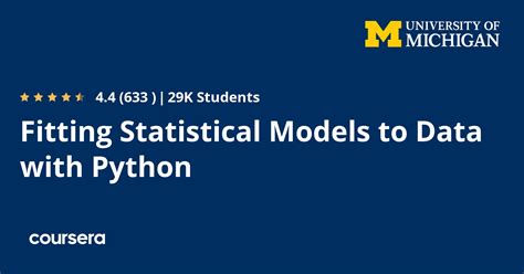 Fitting Statistical Models To Data With Python Coursya