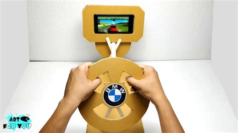 How To Make Gaming Steering Wheel From Cardboard Car Gaming Joystick