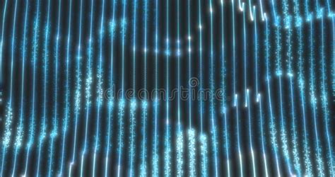 Blue Energy Waves from Particles Glowing Bright Magical Abstract Stock ...