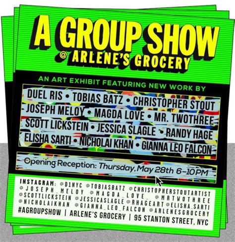 A Group Show at Arlene's Grocery NYC - Elisha Sarti