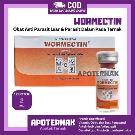 Jual Wormectin Ml Box Obat Anti Parasit Kutu Tungau Caplak Cacing