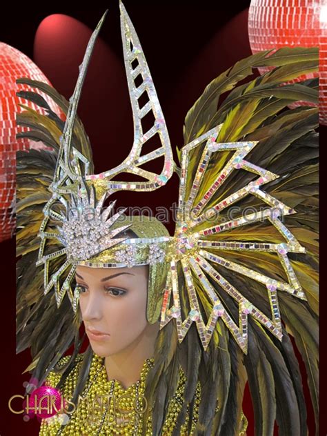 Super Bowl Yellow Feathered Madonnas Superbowl Inspired Headdress