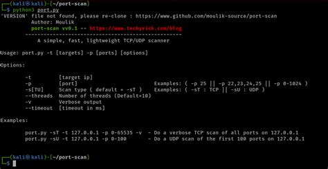 GitHub Moulik Source Port Scan A Python Simple Port Scanner