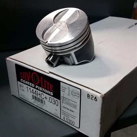 Silvolite Hypereutectic Flat Top Coated Pistons Ford 351w 58l Set 8