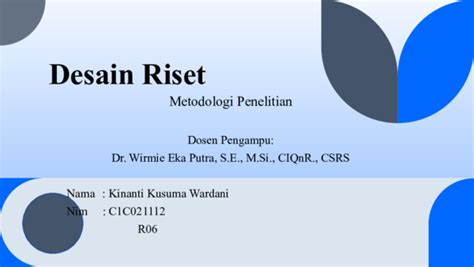 Ppt Ppt Desain Riset