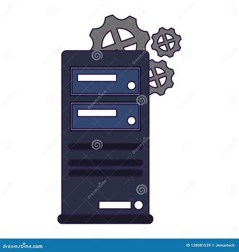 Cpu Computer Tower Technology Stock Vector - Illustration of global ...