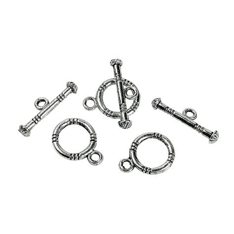 Silvertone Toggle Clasps Discontinued Silver Tone Jewelry Making Toggle Clasp