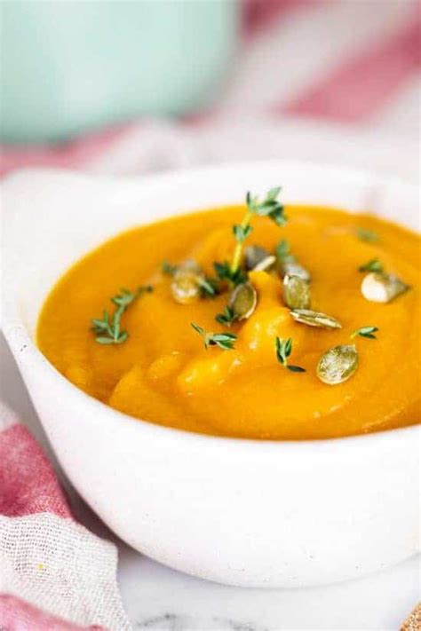 Roasted Autumn Squash Soup With Butternut And Pumpkin