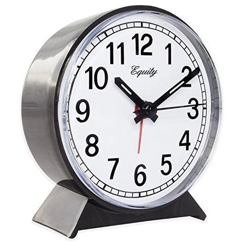 Equity By La Crosse 14075 Black Analog Wind Up Alarm Clock