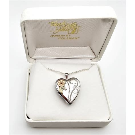 Coleman Black Hills Gold Sterling Silver Heart Locket Pendant