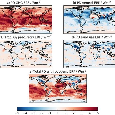 Geographical Distribution Of The Multi Annual Mean Present Day Pd