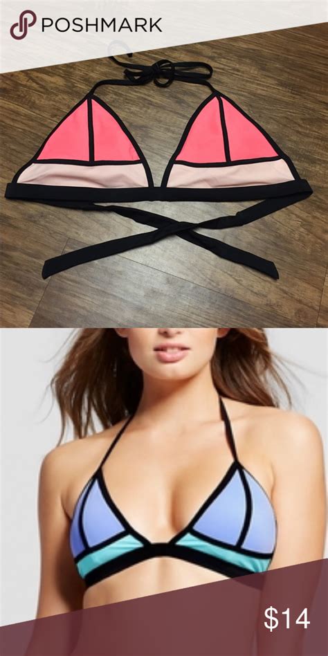 Women S Colorblock Bikini Top Color Block Bikini Bikinis Bikini Tops