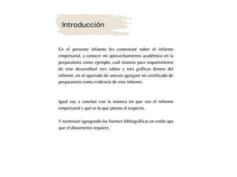 SOLUTION Ejemplo Informe Empresarial Studypool