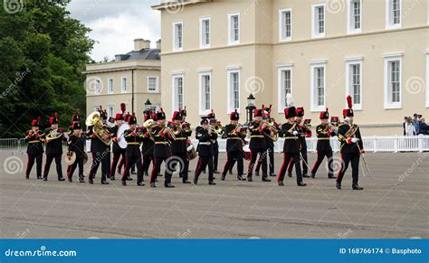 Band Of The Royal Artillery Marching At Sandhurst Editorial Stock Image