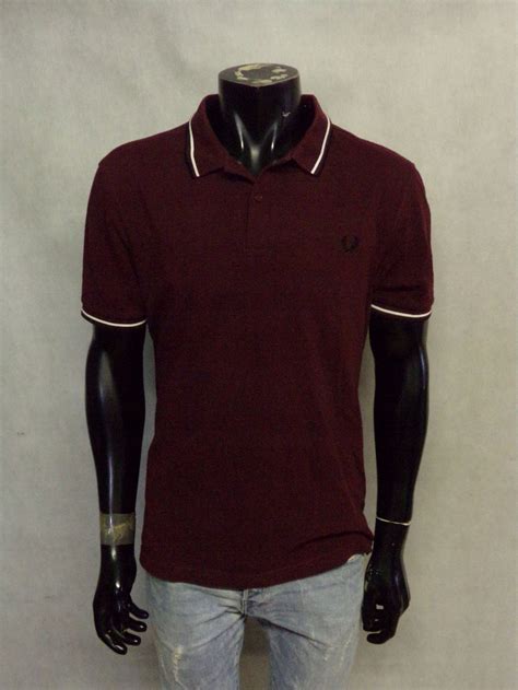 Fred Perry Koszulka Polo Logowana Burgundowa Allegro Pl