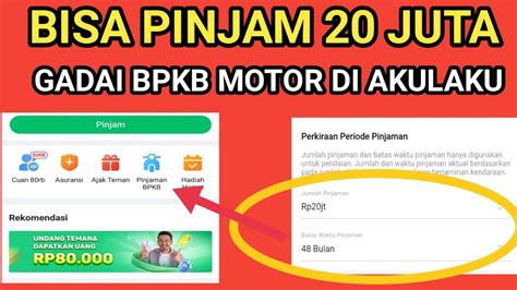 Pinjaman BPKB Motor Akulaku Cara Gadai BPKB Di Akulaku YouTube