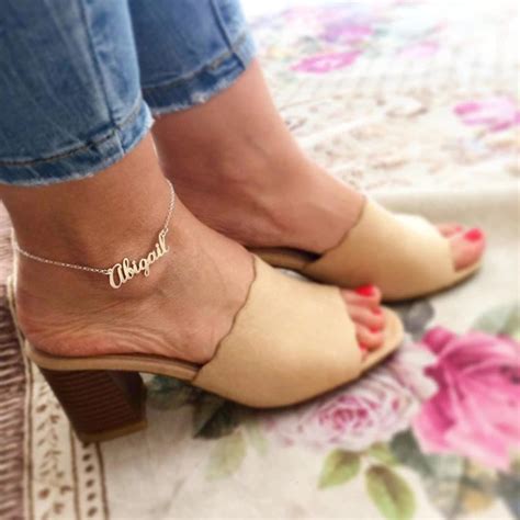 Name Anklet Hot Wife Anklet Personalized Anklet Gift For Etsy