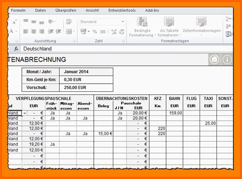 Gr Te Vorlage Reisekostenabrechnung Excel Kostenlos Kostenlos