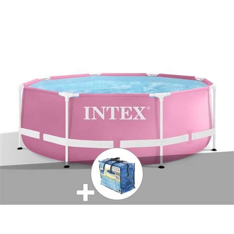 Kit Piscine Tubulaire Intex Metal Frame Pink Ronde X M