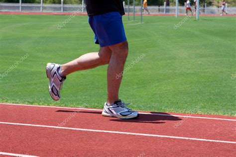 Man Running Track — Stock Photo © Sframe 1413114