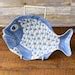 Vintage Ceramic Fish Plate Blue And White Hand Painted Etsy Uk