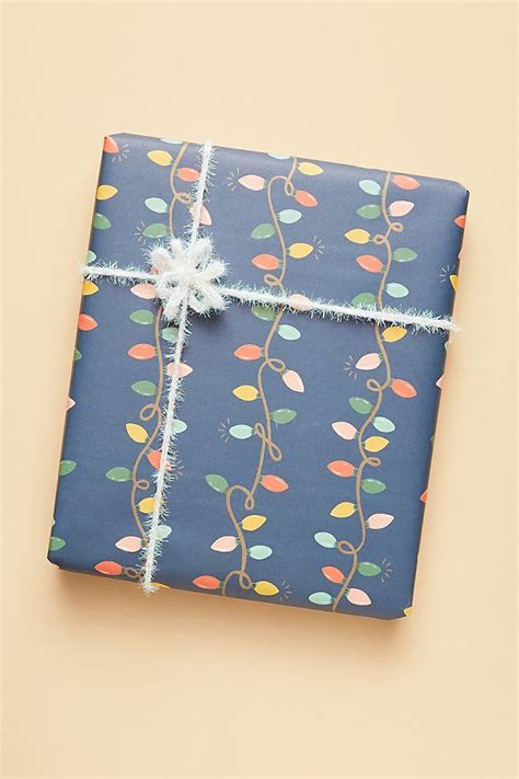 Rifle Paper Co Holiday Lights Wrapping Paper Sheets Set Of 3