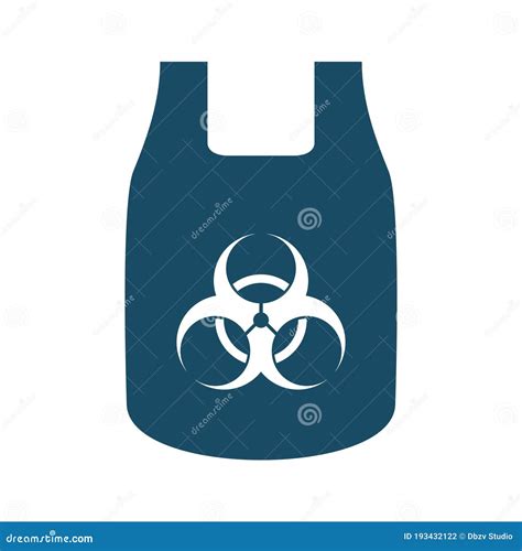 High Quality Dark Blue Biohazard Waste Icon On White Background