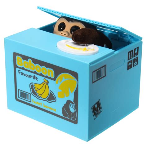 Novelty Creative Piggy Bank Monkey Steal Money Coins Saving Box