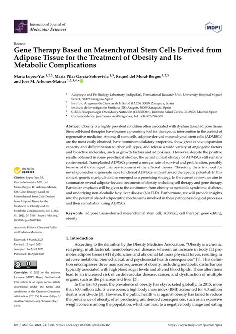 Pdf Gene Therapy Based On Mesenchymal Stem Cells Derived From Adipose