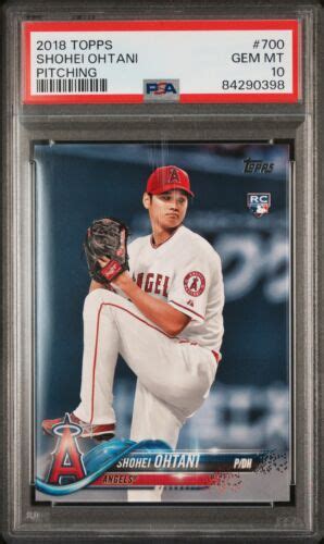 Psa Shohei Ohtani Otani Topps Pitching Dodgers Rookie Card Rc