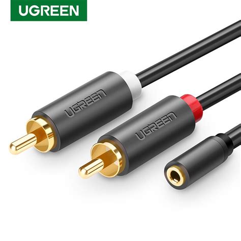 Ugreen C Ble Rca Rca M Le Femelle Mm Adaptateur Jack Audio C Ble