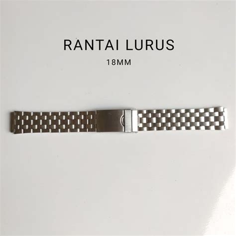 18mm Stainless Steel Strap Tali Jam Casio Rante Rantai Brecelent