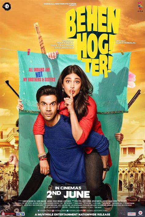 Behen Hogi Teri New Poster Rajkummar Rao Shruti Haasan Look Adorable