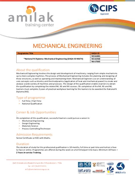 Fillable Online National Certificate N Nated Engineering Fax