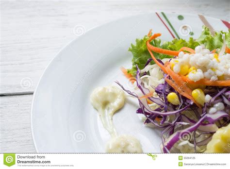 Grains salad and cream stock image. Image of cabbage - 55094125