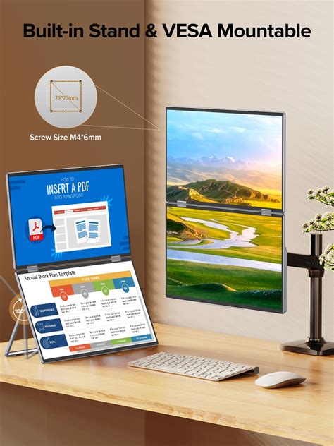 UPERFECT UStation Δ 15 6 Folding Monitor Dual Portable Display Bult