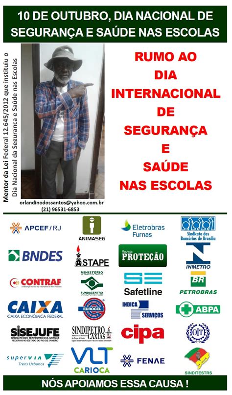 Dia Nacional De Seguranca E Saude Nas Escolas