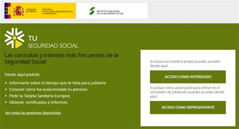 Tu Seguridad Social Tu Espacio Personal En La Web De La SS Finlit Es