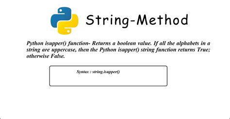 String Isupper Python Definition Parameters Examples And Faqs