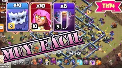 ESTRATEGIA De ATAQUE TH14 YETIS SUPER ARQUERAS CLASH OF CLANS