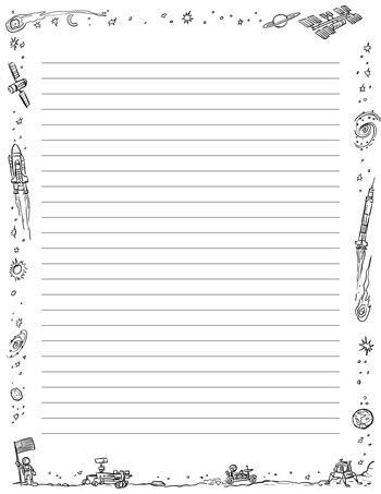 Printable Paper Space Black White Tim S Printables