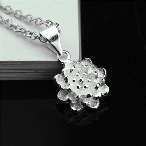 Aliexpress.com : Buy 925 Sterling Silver Flower Pendant Woman Silver ...