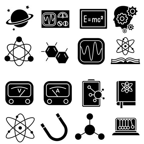 Physics icon vector set. studies illustration sign collection. science symbol or logo. 23079185 ...