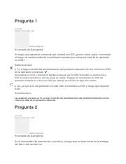 Test Final Riesgos y medios de pago docx Pregunta 1 Correcta Puntúa 1