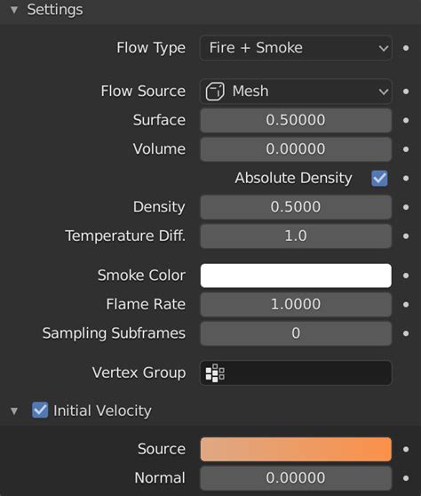 Initial Velocity Source Blenderplay