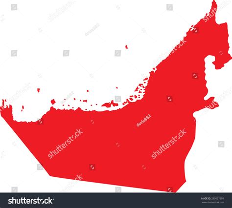 United Arab Emirates Vector Map Isolated Stock Vector Royalty Free 293627591