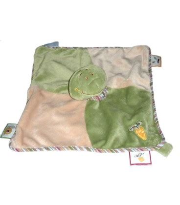 Noukies Doudou Perdu Plat Grenouille Verte Beige Aldo Carotte Escargot