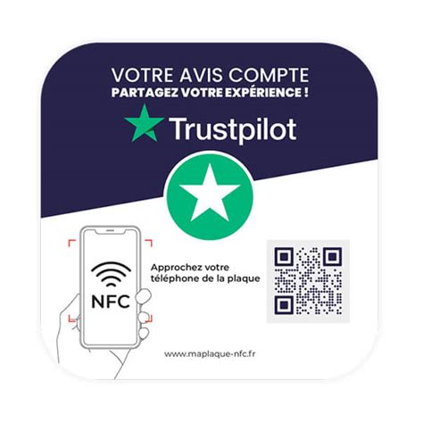 Plaque NFC Trustpilot Magna Style