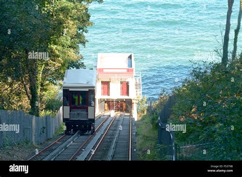 View Downwards From A Carriage Ascending The Babbacombe Cliff Railway